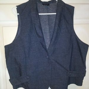 Courtenay Dark Gray Size 20W Low Cut V-Neck Vest